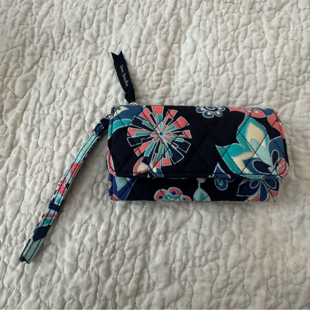 Vera Bradley Lotus Flower Swirl Wristlet Wallet